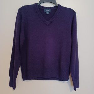 Parker V-Neck Black Sweater, Boys, Girls Large